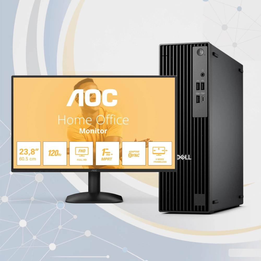 BUNDLE: DELL Slim PC-System -7730 + AOC 24B31H